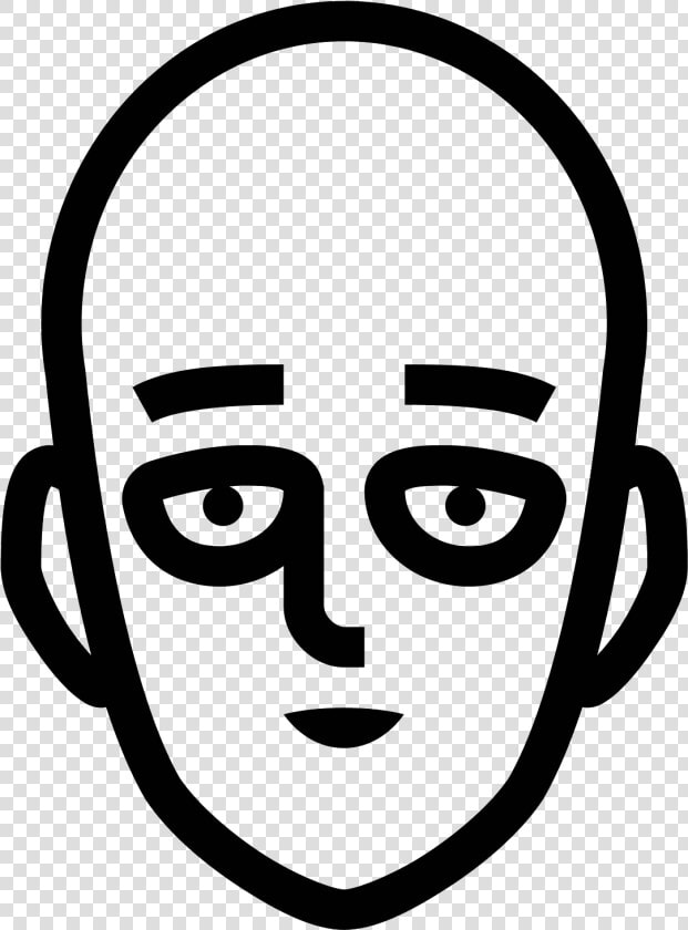 Saitama   Png Download   Saitama Black And White Face Png  Transparent PngTransparent PNG