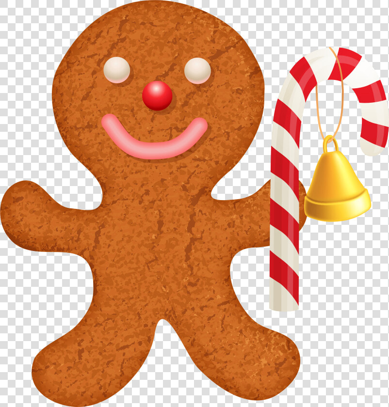 Gingerbread Ornament With Candy Cane Png Clip   Candy Cane Gingerbread Man  Transparent PngTransparent PNG