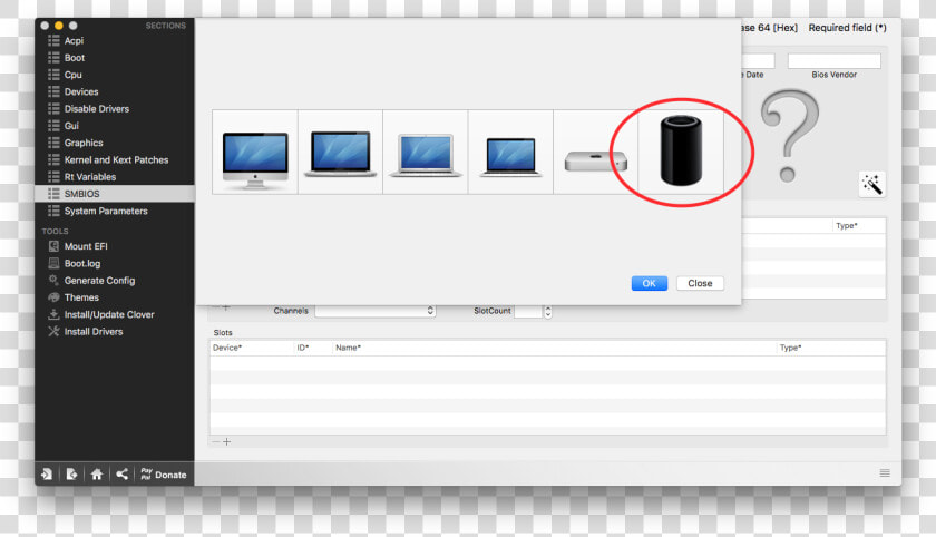 Mac Model   Clover Configurator Drop Tables  HD Png DownloadTransparent PNG
