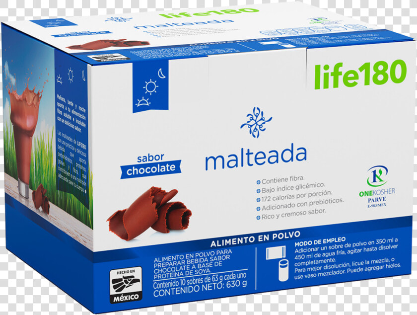 Malteada Chocolate Life180   Malteadas Con Proteína En Sobres  HD Png DownloadTransparent PNG