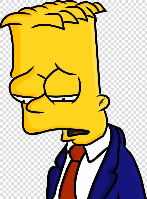 Sad Bart Png Vector Download   Draw Bart Simpson Sad  Transparent PngTransparent PNG