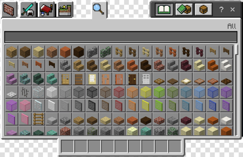  minecraft  The Creative Mode Inventory Showing The   Minecraft Creative Mode Inventory  HD Png DownloadTransparent PNG