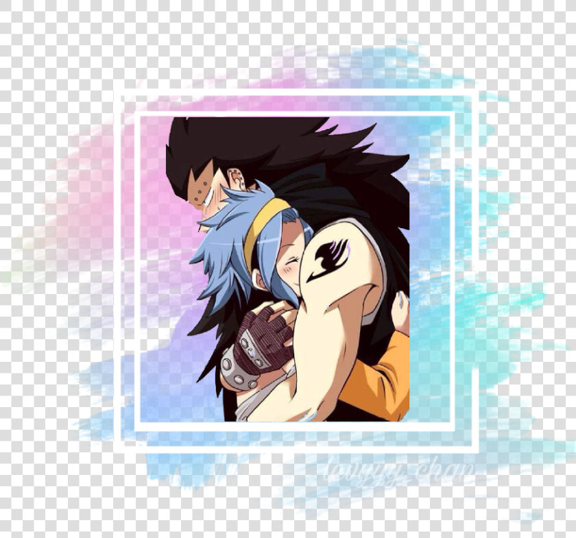  levy  gajeel   Gajeel X Levy Hug  HD Png DownloadTransparent PNG