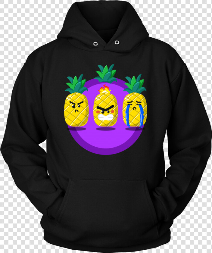 Funny Cartoon Fruit Feeling Mood Angry Pineapple Face   Funny School Hoodies  HD Png DownloadTransparent PNG