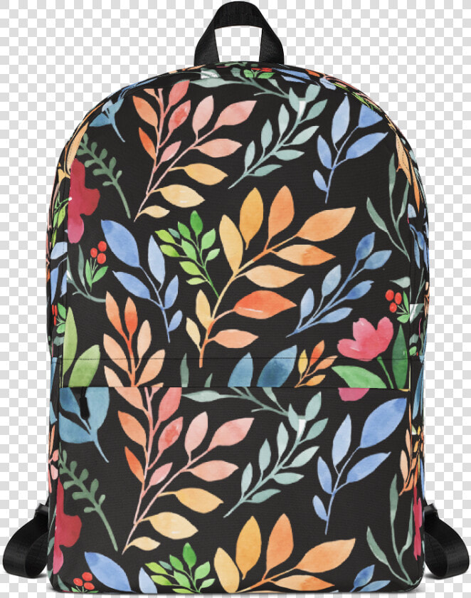 Watercolor Floral Print Backpack   Backpack  HD Png DownloadTransparent PNG