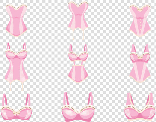 Pink Bustier Icons Vector   Monokini  HD Png DownloadTransparent PNG