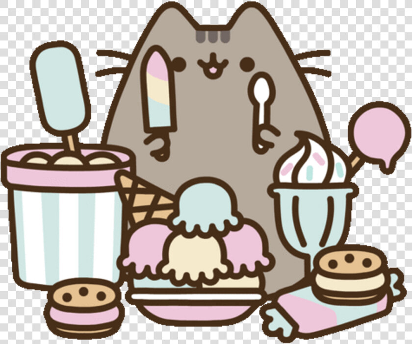 Pusheen Pusheencat Katze Cat Kedi Transparent Png Clipa   Ice Cream Pusheen Cat  Png DownloadTransparent PNG