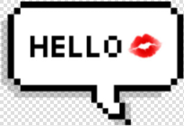  hello  hola  besos  beso  kiss  kisses  pixel  pixelart   Go Away Speech Bubble  HD Png DownloadTransparent PNG