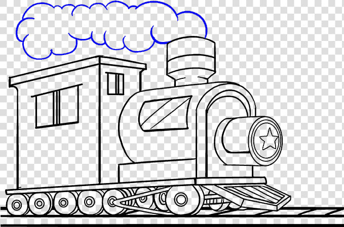 How To Draw A Train In A Few Easy Steps Easy Drawing   Train Easy To Draw  HD Png DownloadTransparent PNG