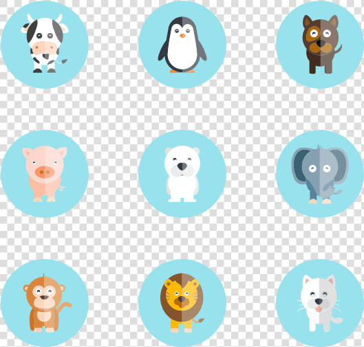 Cute Animal Compilation   Vector Cute Animal Icons  HD Png DownloadTransparent PNG