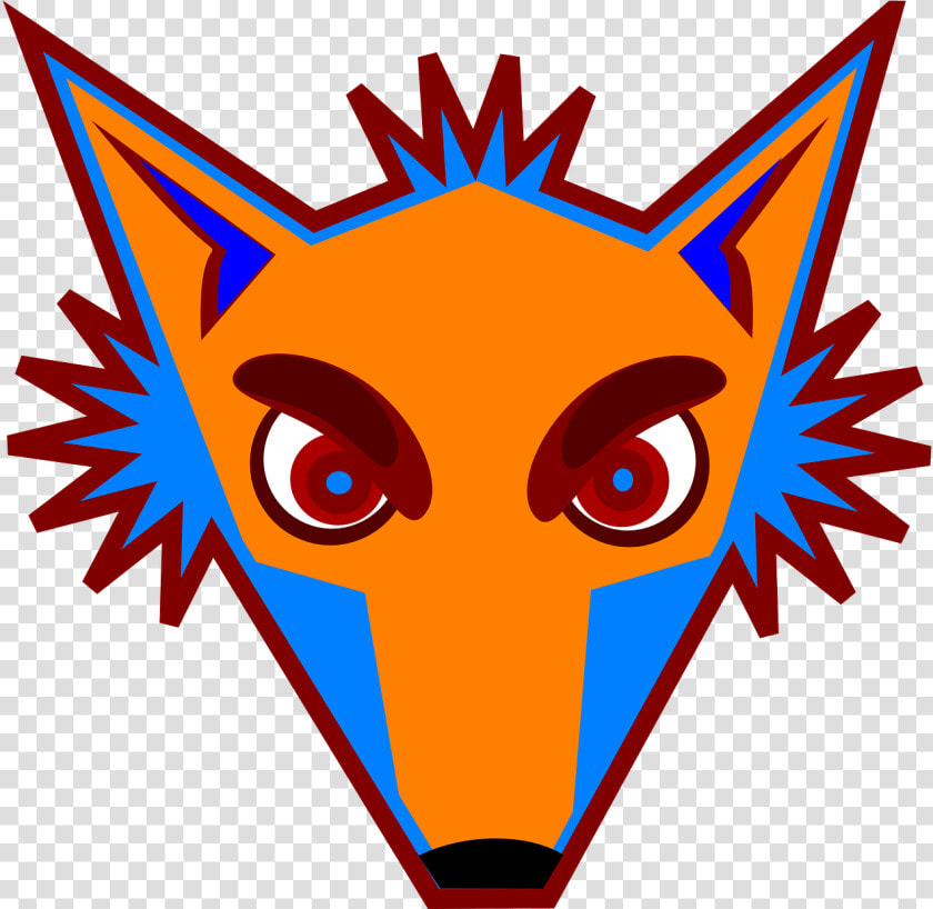 Blue Fox Head Svg Clip Arts   Fox Face Clipart Black And White  HD Png DownloadTransparent PNG