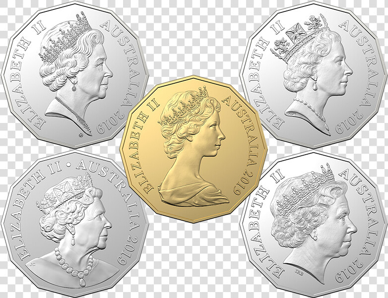 2019 Five coin Uncirculated 50c Set Product Photo Internal   Coin  HD Png DownloadTransparent PNG