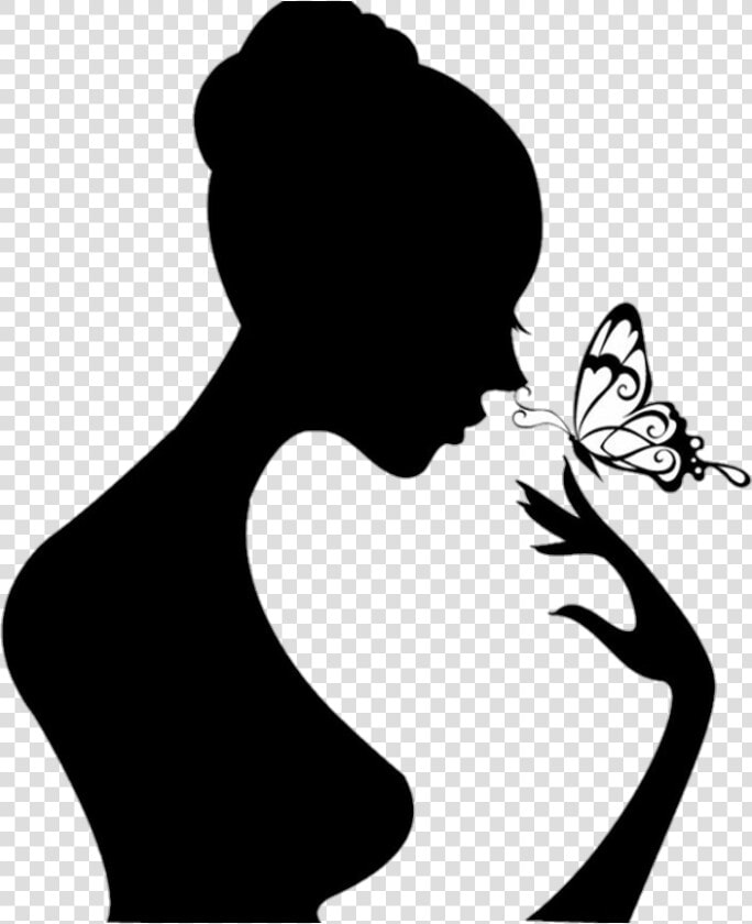  silouette  silueta  mujer  mariposa   Silueta De Mujer Mariposa  HD Png DownloadTransparent PNG