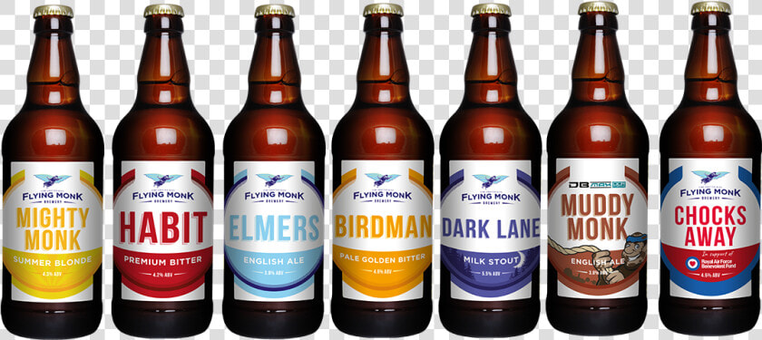 Flying Monk Bottle Label Design   Beer Bottle  HD Png DownloadTransparent PNG