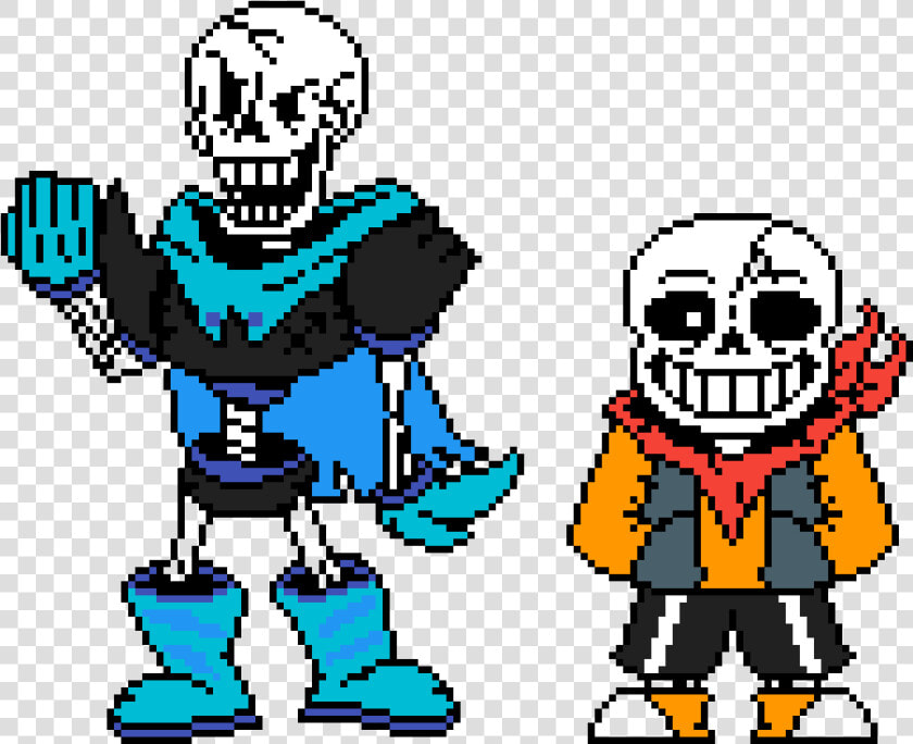 Negativetale Papyrus And Sans   Png Download   Negativetale Sans And Papyrus  Transparent PngTransparent PNG