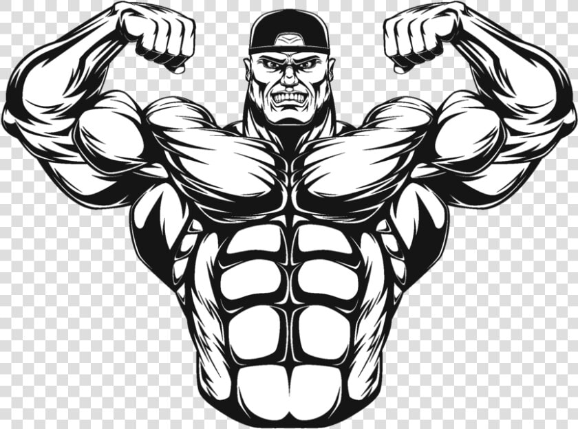 Bodybuilder Clip Art   Transparent Cartoon Muscle Man  HD Png DownloadTransparent PNG