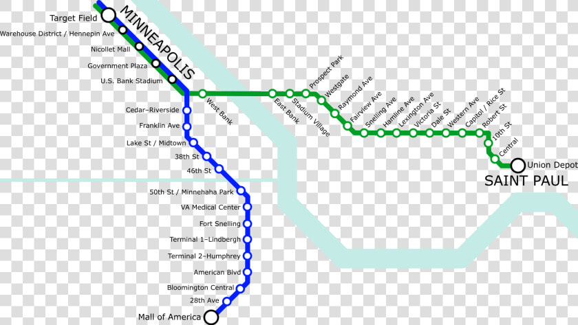 Light Rail Minneapolis Map  HD Png DownloadTransparent PNG