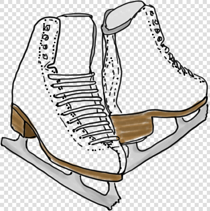 Skates Drawing Draw   Figure Skating Skates Drawing  HD Png DownloadTransparent PNG