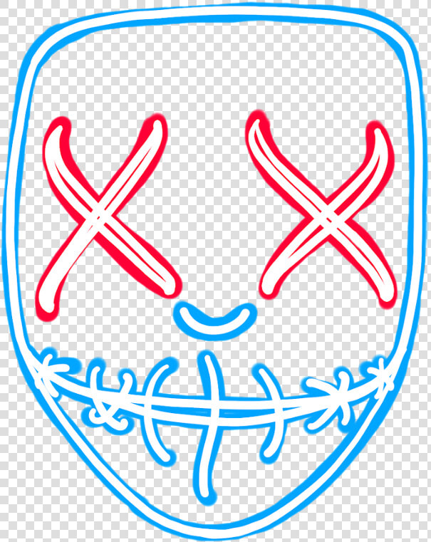  neon  neoneffect  neonmask  mask  mascara  tumblr   Neon Face Mask Picsart Sticker  HD Png DownloadTransparent PNG