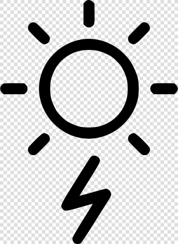 Storm Thunder Lightning Daytime Day Sun   Climate Black And White  HD Png DownloadTransparent PNG