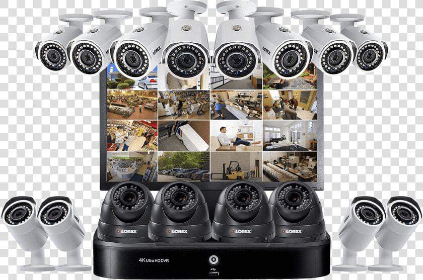 Complete Security Camera System With 16 channel 4k   Headphones  HD Png DownloadTransparent PNG