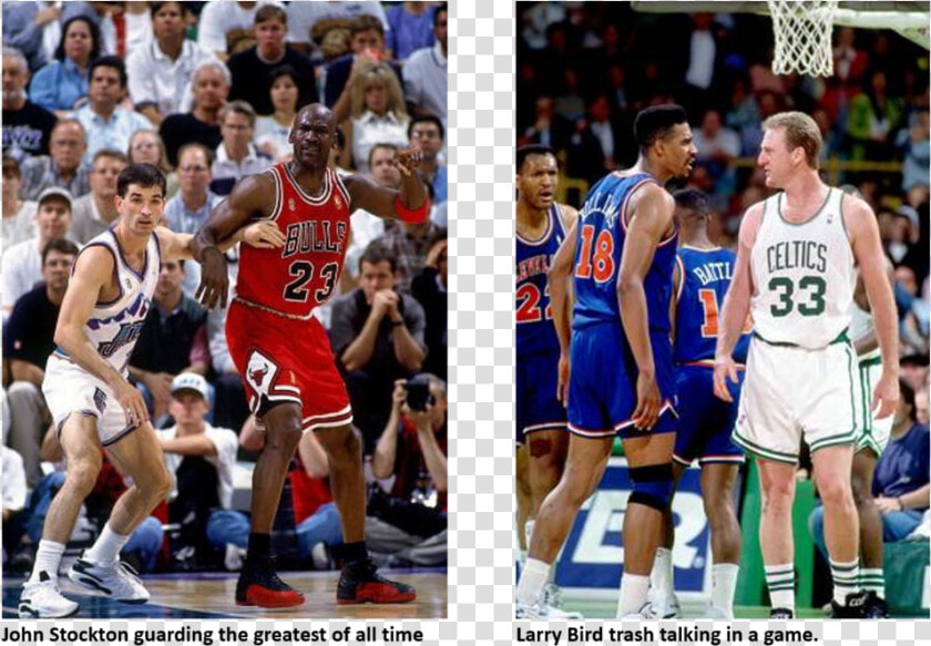 Bird And Stockton   John Stockton Guarding Michael Jordan  HD Png DownloadTransparent PNG