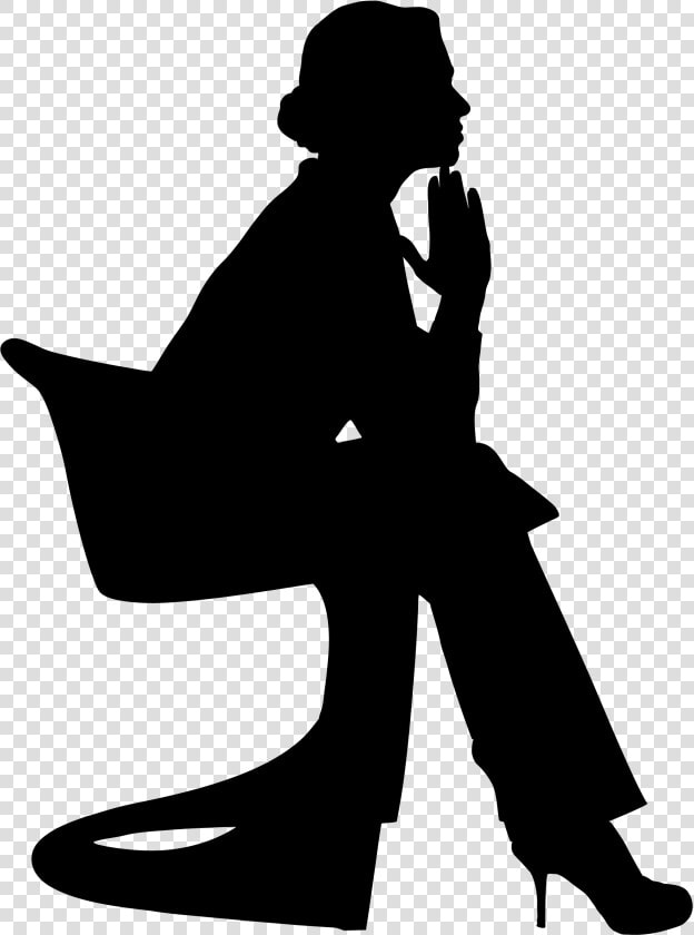 Woman Thinking Silhouette   Png Download   Black Woman Thinking Silhouette  Transparent PngTransparent PNG