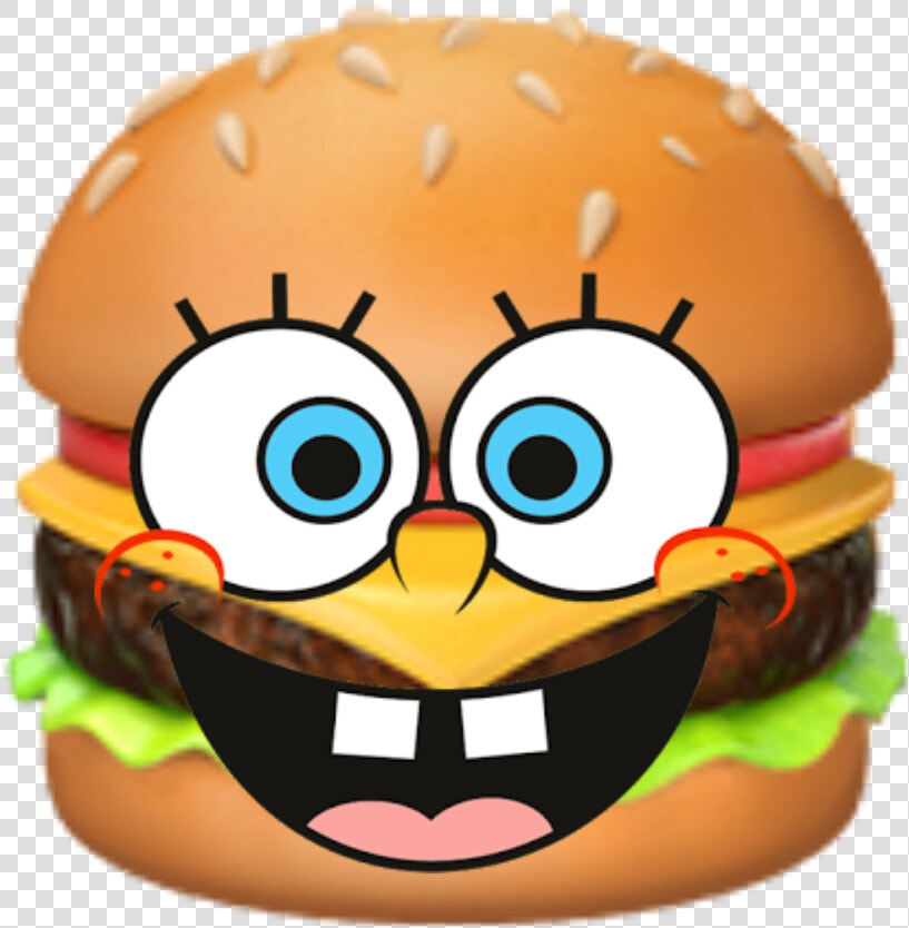  krabbypatty  spongbob  cheeseburger   Emoji Apple Burger  HD Png DownloadTransparent PNG