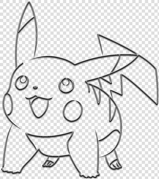 Metal Pikachu  Pikachu  Pokemon  Pokemon Go  Figure   Pokemon En Blanco Y Negro  HD Png DownloadTransparent PNG