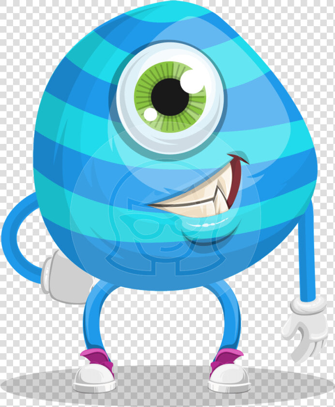 One Eyed Monster Cartoon Character   One Eye Monster Cartoon  HD Png DownloadTransparent PNG