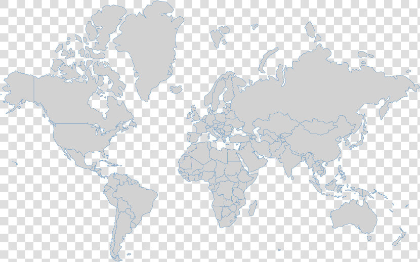 Global Regions Map   World Map Red Outline  HD Png DownloadTransparent PNG