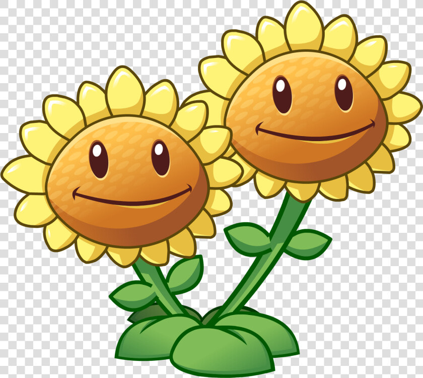 Twin Sunflower   Girasol Plantas Vs Zombies  HD Png DownloadTransparent PNG