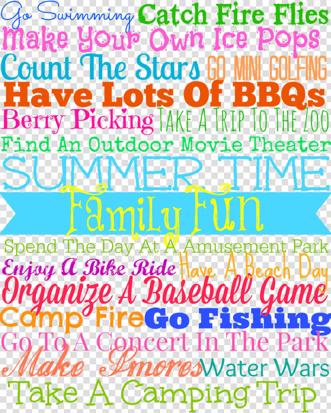 Summertime Family Fun   Graphic Design  HD Png DownloadTransparent PNG