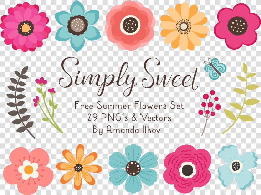 Transparent Floral Header Png   Cute Flower Clipart  Png DownloadTransparent PNG