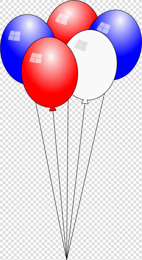 Swaying 4th Of July Balloons Animation Clip Arts   Red White And Blue Balloons Clip Art  HD Png DownloadTransparent PNG