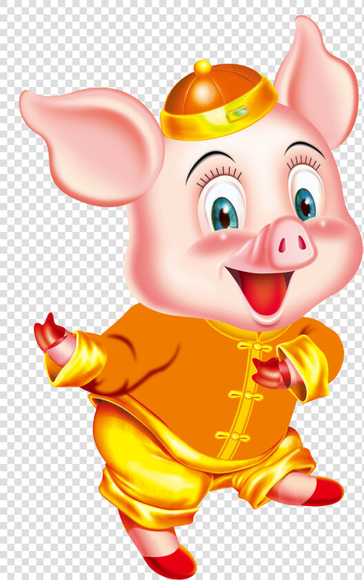 Feng Fortune telling Chinese Pig Wu Xing Zodiac Clipart   Cartoon Pig Chinese Zodiac  HD Png DownloadTransparent PNG