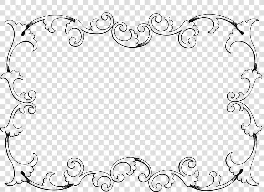 Peach Flourish Border Clipart   Transparent Transparent Background Border Frame  HD Png DownloadTransparent PNG