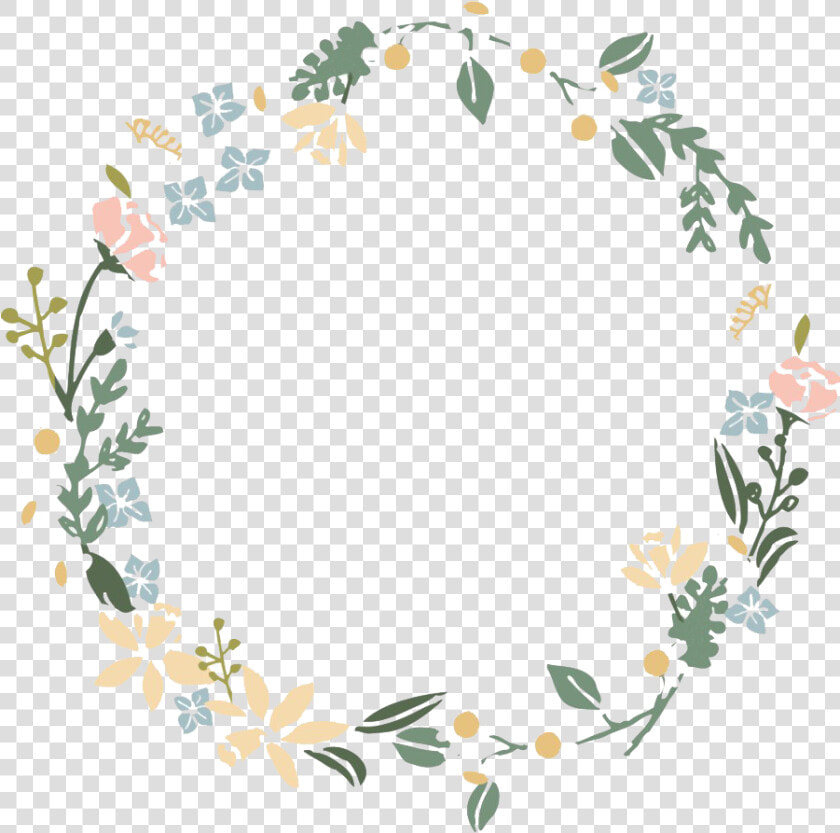 Modern Floral Garland Png Picture   Wreath With Flowers Drawing  Transparent PngTransparent PNG