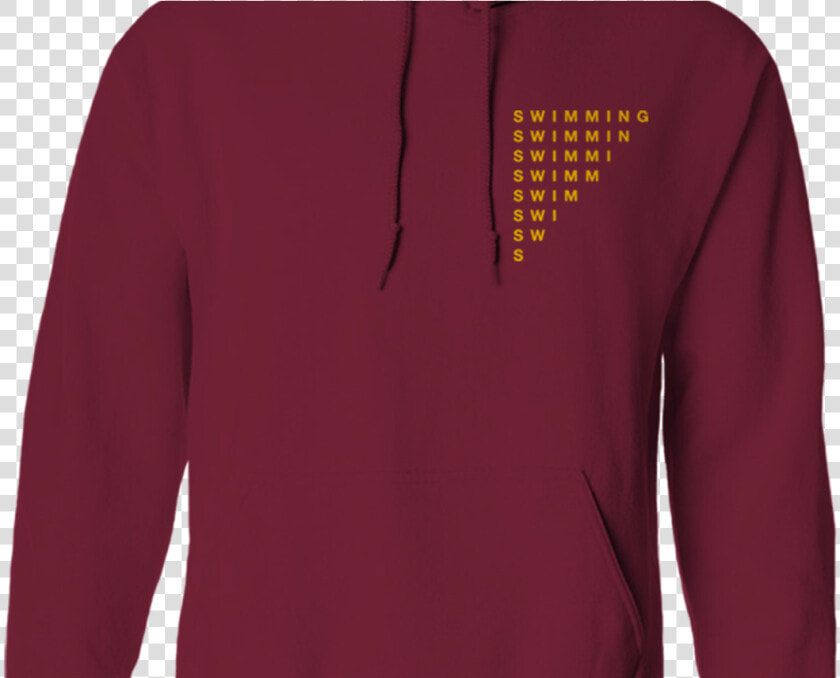 Swimming Wave Hoodie Burgundy Mac Miller Store   Long sleeved T shirt  HD Png DownloadTransparent PNG