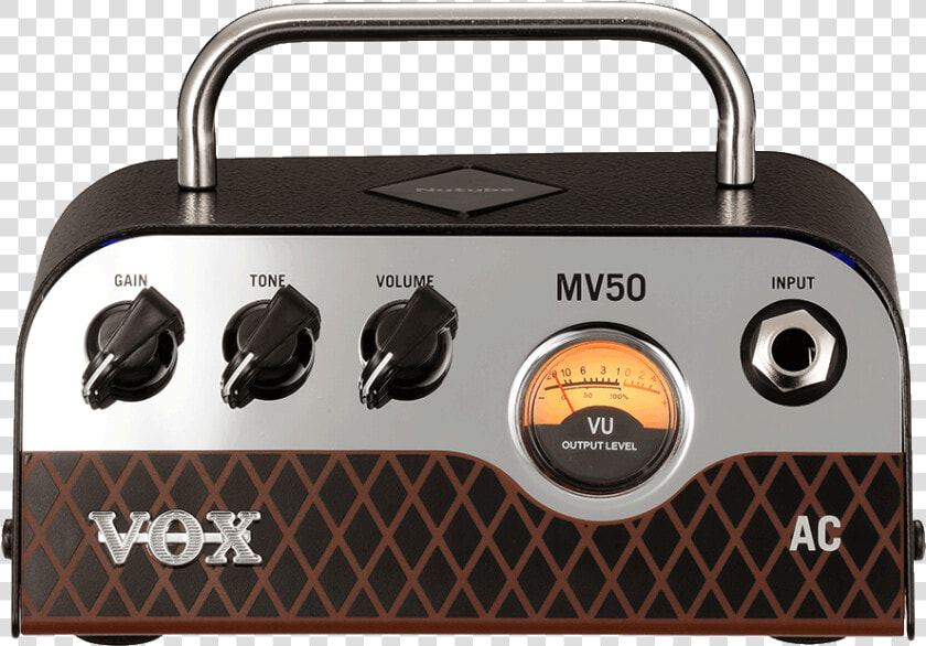 Front View Of Silver  Brown  And Black Vox Mini Amplifier  HD Png DownloadTransparent PNG