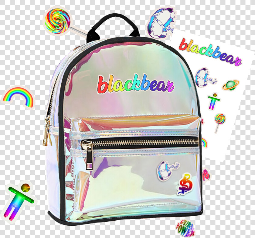 Holographic Backpack And Sticker Bundle Class Lazyload   Bag  HD Png DownloadTransparent PNG