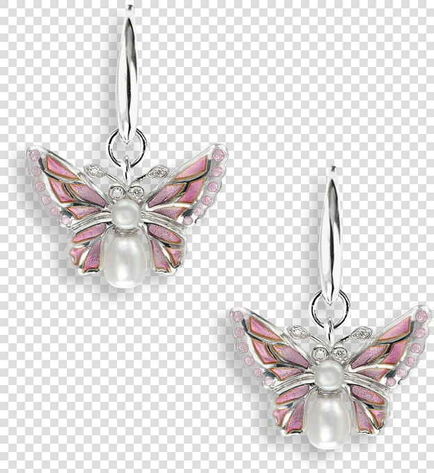 Nicole Barr Designs Sterling Silver Wire Earrings Butterfly   Earrings  HD Png DownloadTransparent PNG