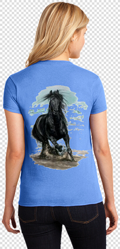 Outer Banks Corolla Wild Horse Running In Waves Obx   T shirt  HD Png DownloadTransparent PNG