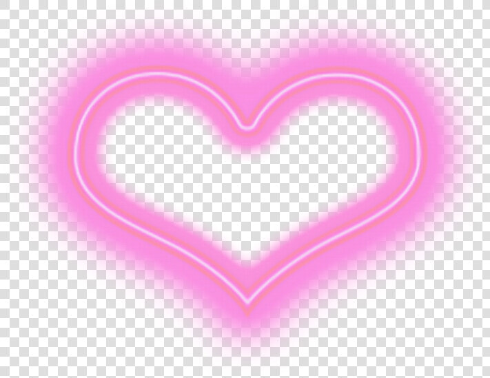 Neon Heart Pink Aesthetic Kawaii Hearts   Сердечко Розовое Пнг  HD Png DownloadTransparent PNG