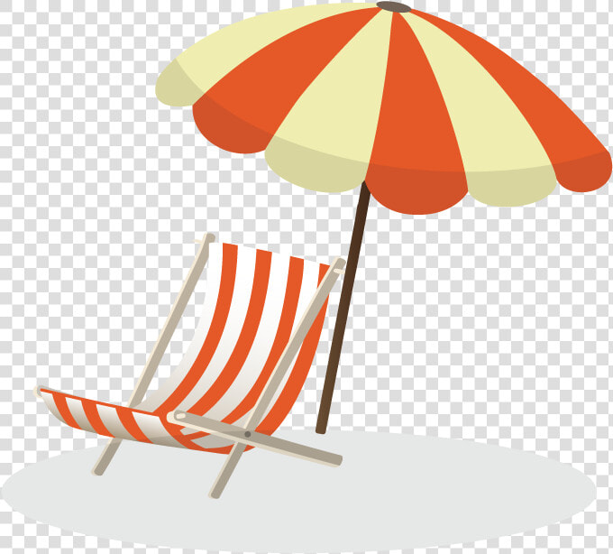 Vecteur Euclidean Vector   Lounge Chair Beach Umbrella Vector  HD Png DownloadTransparent PNG