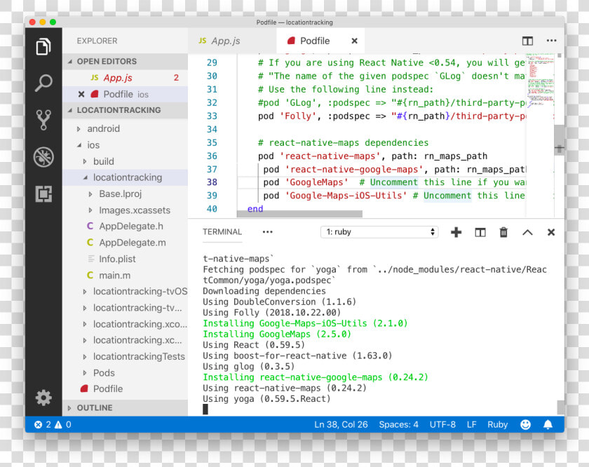 Google Maps React Native Tutorial   Visual Studio Typescript  HD Png DownloadTransparent PNG