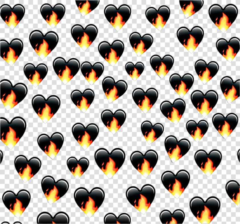  heart  fire  blackheart  emoji  red  black  background   Emoji Background Black Heart  HD Png DownloadTransparent PNG