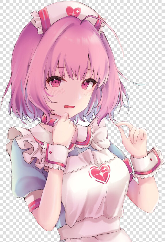  nurse  anime  animegirl  animenurse  loveheart  pastel   Pink Hair Nurse Anime Girl  HD Png DownloadTransparent PNG