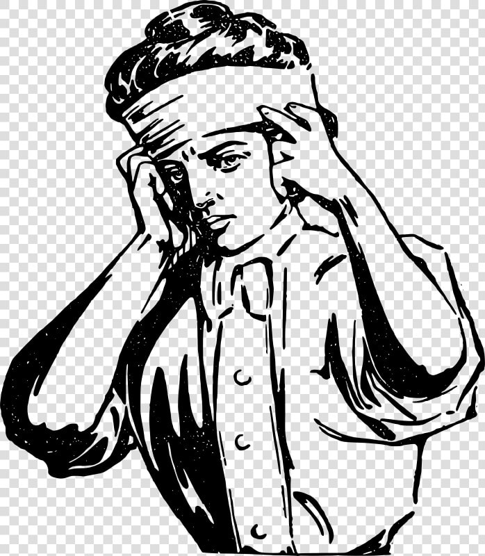 Headache Lady   Cover Ears Clip Art Black And White  HD Png DownloadTransparent PNG