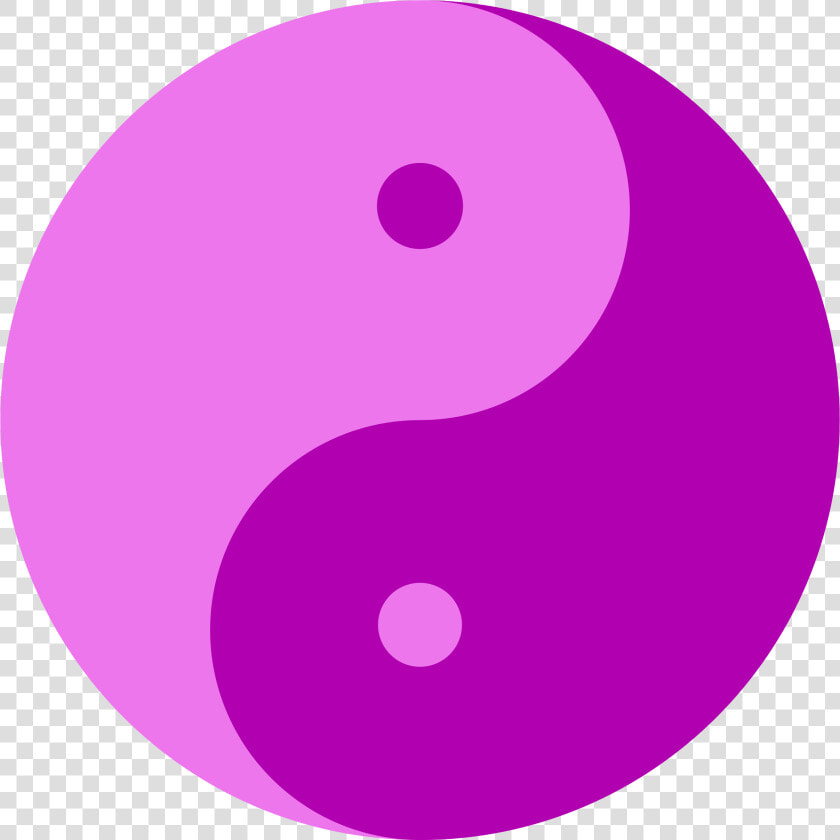 Yin In Magenta Icons   Purple Yin And Yang Symbol  HD Png DownloadTransparent PNG